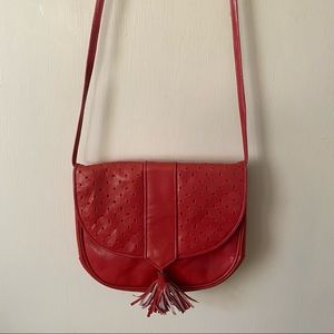 Barbara Bolan orange crossbody shoulder bag